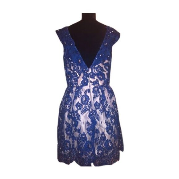 Luxury Designer Couture Glamour Runway Lace Evening Cocktail Prom Party Dress NW - Picture 3 of 16